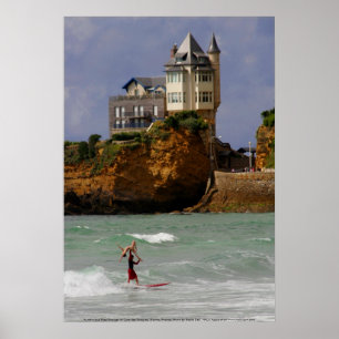 Tandem Surfing in Biarritz, Frankrijk Poster