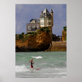 Tandem Surfing in Biarritz, Frankrijk Poster
