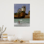 Tandem Surfing in Biarritz, Frankrijk Poster (Keuken)