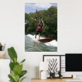 Tandem Surfing op Noosa 2009 Poster (Thuiskantoor)