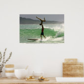 Tandem Surfing op Noosa Poster (Keuken)