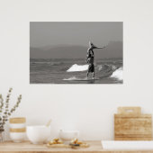 Tandem Surfing-paar Poster (Keuken)