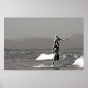 Tandem Surfing-paar Poster
