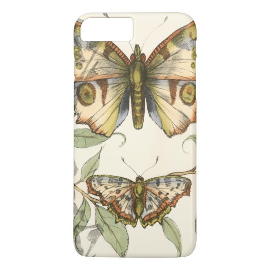 Tandem Vlinders Boven Groene Bladeren Case-Mate iPhone Case (Achterkant)