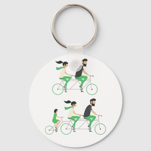 Tandem Wielrenners Sleutelhanger (Voorkant)