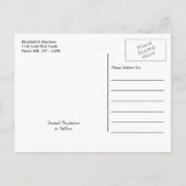 Tandemfiets op schoolbord Bruiloft Bewaar de datum Aankondigingskaart (Achterkant)