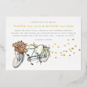 tandemfietsenbruin folie uitnodiging (Voorkant)
