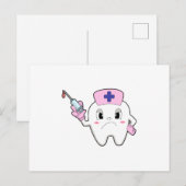 Tanden als verpleegster met spuit.PNG Briefkaart (Voorkant / Achterkant)