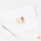 Tanden Anatomie Ronde Sticker (Envelop)