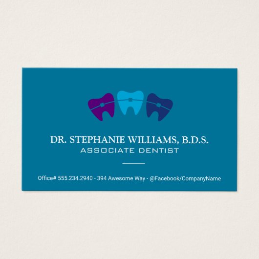 Tanden Beugel Logo | Tandheelkunde Visitekaartje (Voorkant)