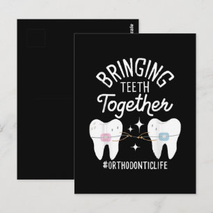 Tanden bij elkaar brengen - orthodontist briefkaart