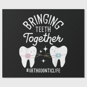Tanden bij elkaar brengen - orthodontist  cadeaupapier