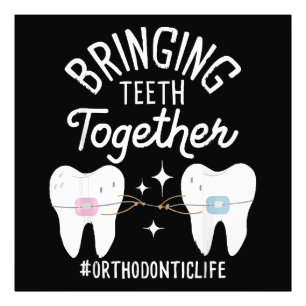 Tanden bij elkaar brengen - orthodontist  foto afdruk