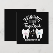 Tanden bij elkaar brengen - orthodontist  kaart (Voorkant / Achterkant)