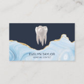 Tanden bleken blauw in tandkliniek visitekaartje (Voorkant)