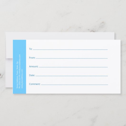 Tanden bleken Gift Voucher Trouwcadeau Tandheelkun Bedankkaart (Achterkant)