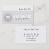 Tanden bleken tandheelkundige zorg kliniek visitekaartje (Voorkant / Achterkant)