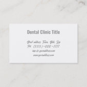 Tanden bleken tandheelkundige zorg kliniek visitekaartje (Achterkant)