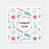 Tanden en gereedschap Tandartspatroon Afstuderen Servet (Voorkant)