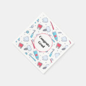 Tanden en gereedschap Tandartspatroon Afstuderen Servet (Hoek)