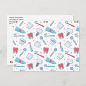 Tanden en gereedschap Tandheelkundig patroon Briefkaart (Voorkant / Achterkant)