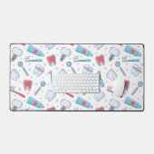 Tanden en gereedschap Tandheelkundig patroon Bureaumat (Keyboard & Muis)
