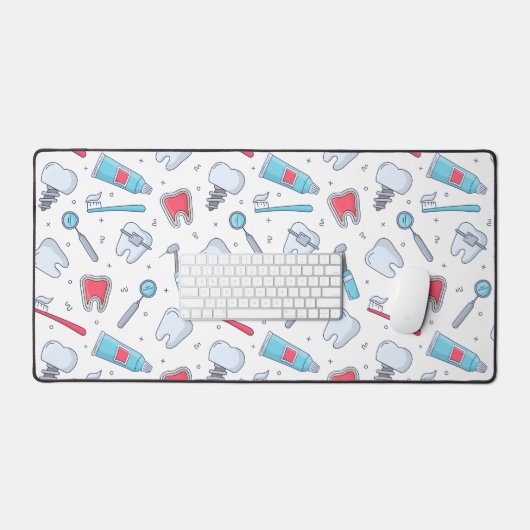 Tanden en gereedschap Tandheelkundig patroon Bureaumat (Keyboard & Muis)
