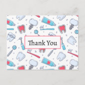 Tanden en Gereedschap Tandheelkundig Patroon Dank Briefkaart (Voorkant)