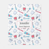 Tanden en gereedschap Tandheelkundig patroon Fleece Deken (Voorkant)