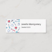 Tanden en gereedschap Tandheelkundig patroon Mini Visitekaartje (Voorkant)
