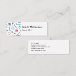 Tanden en gereedschap Tandheelkundig patroon Mini Visitekaartje