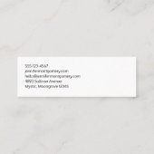 Tanden en gereedschap Tandheelkundig patroon Mini Visitekaartje (Achterkant)