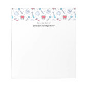 Tanden en gereedschap Tandheelkundig patroon Notitieblok (Voorkant)