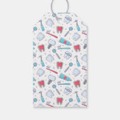 Tanden en Gereedschap Tandheelkundig Patroon Parti Cadeaulabel (Achterkant)