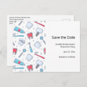 Tanden en Gereedschap Tandheelkundig Patroon Pensi Aankondigingskaart (Voorkant / Achterkant)