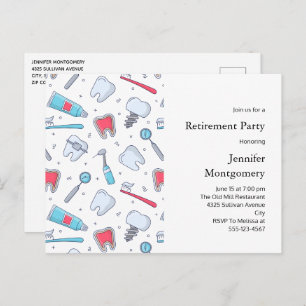 Tanden en Gereedschap Tandheelkundig Patroon Pensi Uitnodiging Briefkaart