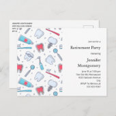 Tanden en Gereedschap Tandheelkundig Patroon Pensi Uitnodiging Briefkaart (Voorkant / Achterkant)