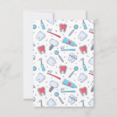 Tanden en gereedschap Tandheelkundig patroon RSVP Kaartje (Achterkant)