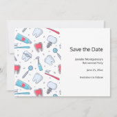 Tanden en gereedschap Tandheelkundig patroon Save The Date (Voorkant)