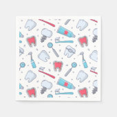 Tanden en gereedschap Tandheelkundig patroon Servet (Voorkant)