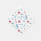 Tanden en gereedschap Tandheelkundig patroon Servet (Hoek)