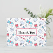 Tanden en Gereedschap Tandheelkundig Patroon Tanda Bedankkaart (Staand voorkant)