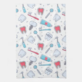 Tanden en gereedschap Tandheelkundig patroon Theedoek (Verticaal)