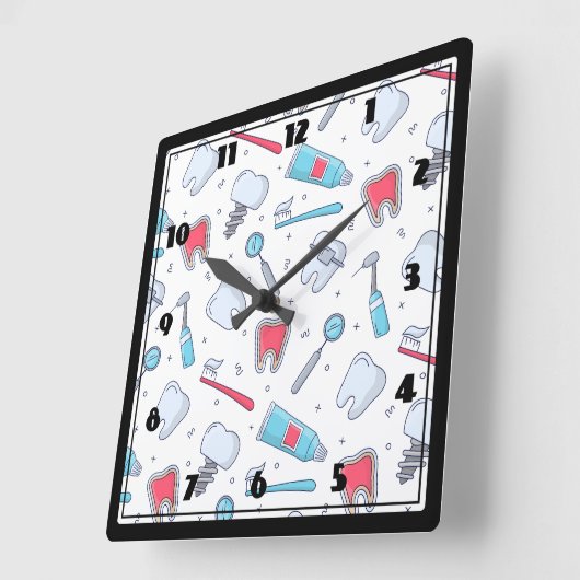 Tanden en gereedschap Tandheelkundig patroon Vierkante Klok (Hoek)