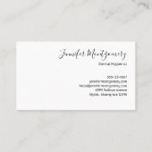 Tanden en gereedschap Tandheelkundig patroon Visitekaartje (Achterkant)