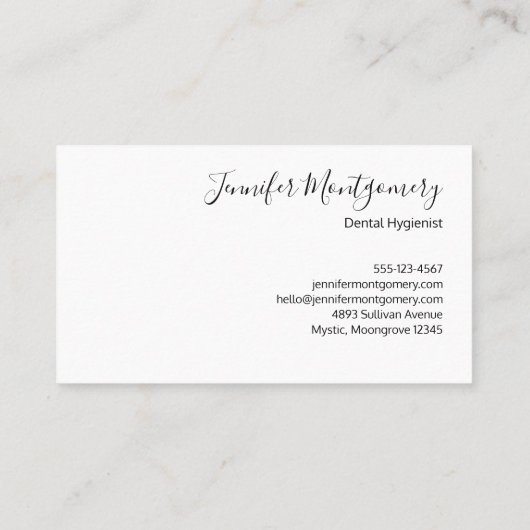 Tanden en gereedschap Tandheelkundig patroon Visitekaartje (Achterkant)