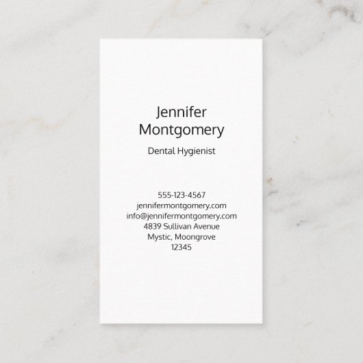 Tanden en gereedschap Tandheelkundig patroon Visitekaartje (Achterkant)