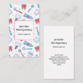 Tanden en gereedschap Tandheelkundig patroon Visitekaartje (Voorkant / Achterkant)