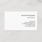 Tanden en gereedschap Tandheelkundig patroon Visitekaartje (Achterkant)