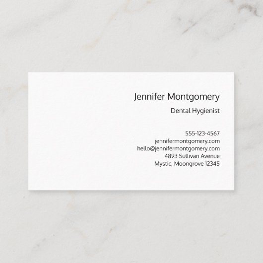 Tanden en gereedschap Tandheelkundig patroon Visitekaartje (Achterkant)